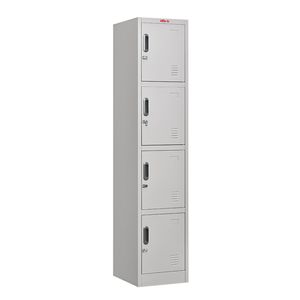 Locker 4 Ptas 185X38X45 Cm C/Portacandado Gris Acero Ca4-C