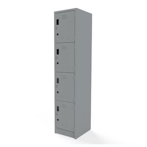 Locker Eko 4 Ptas  Gris Acero S/Chapa C/Portacandado L-3114