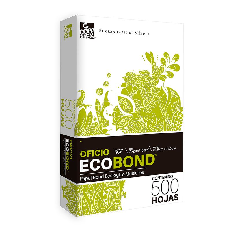 PAPEL ECOBOND OFICIO BLANCO 50K C/500HJS