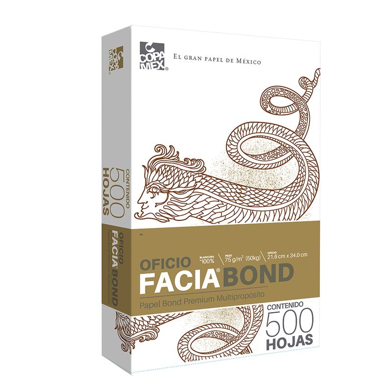 PAPEL FACIA OFICIO BLANCO 50K C/500HJS