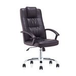 SILLON EJECUTIVO RESPALDO ALTO VINIPIEL NEGRO