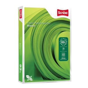 Papel Scribe Verde Oficio Blanco 37K C/500Hjs 10000005296