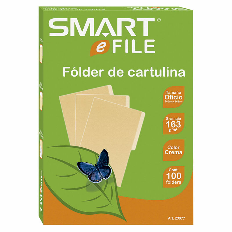 FOLDER OFICIO CREMA CON 100PZAS