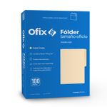 FOLDER OFICIO CREMA OFIX CON 100PZAS