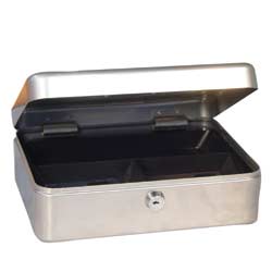 CAJA METALICA PARA DINERO MEDIANA V/COLORES