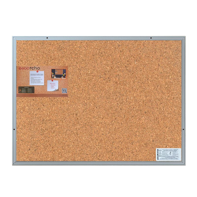 TABLERO CORCHO 60X45 MARCO ALUMINIO