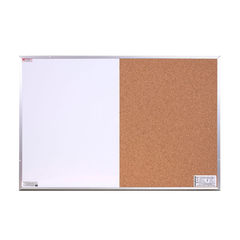TABLERO CORCHO COMBINADO 60X45 MARCO ALUMINIO