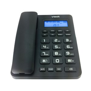 Telefono Alambrico C/ Pantalla, Altavoz,Flash, Redial, Negro Vtc500