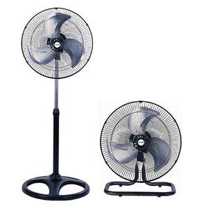 Ventilador De Pedestal 18 3 En 1 Aspas-Rejillas Metalicas, Negro 3315