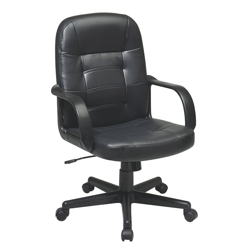 SILLON EJECUTIVO RESPALDO MEDIO VINIPIEL OFFICE STAR NEGRO