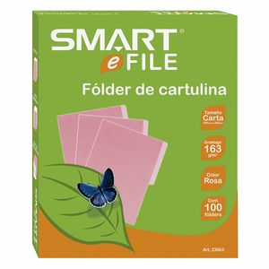 Folder Carta Rosa Con 100Pzas 23063
