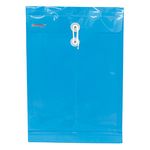SOBRE BOLSA OFICIO CON RONDANA VERTICAL PLASTICO AZUL