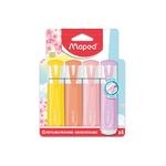 MARCADOR  FLUORESCENTE COLORES SURTIDOS CON 4PZAS PASTEL