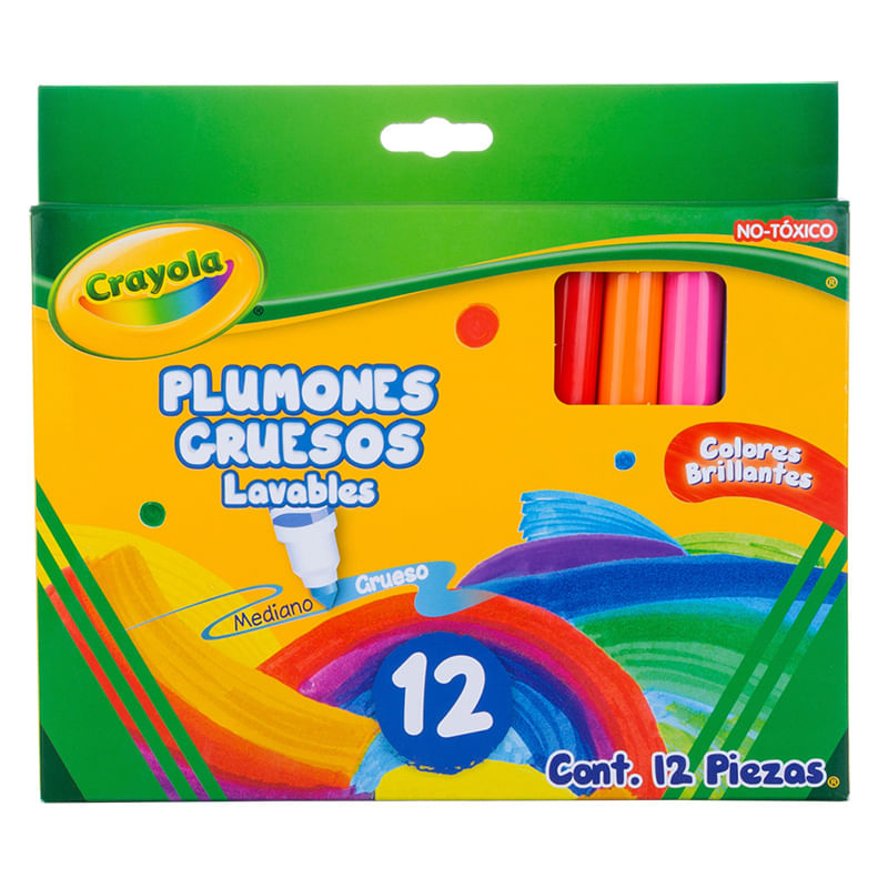 PLUMONES-GRUESOS-SURTIDOS-CON-12-CRAYOLA