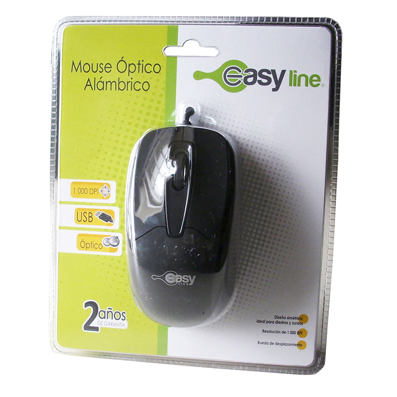 MOUSE ALAMBRICO OPTICO USB NEGRO