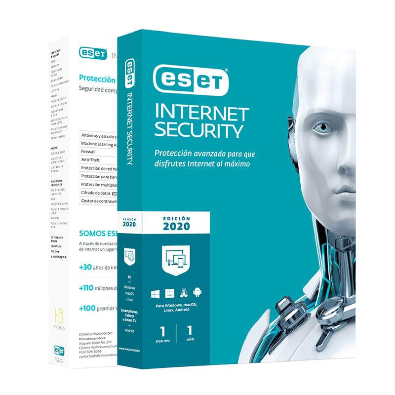 ANTIVIRUS ESET INTERNET SECURITY 1 USUARIO V13 V2020