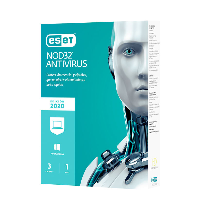 ANTIVIRUS ESET NOD32 3 USUARIO V13 2020