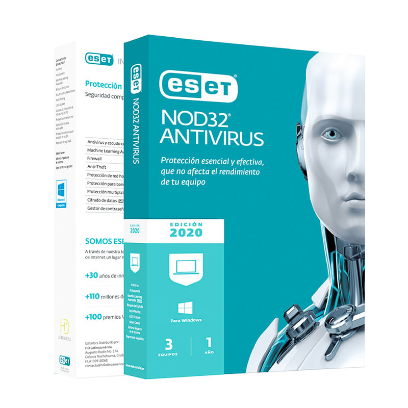 ANTIVIRUS ESET NOD32 3 USUARIO V13 2020