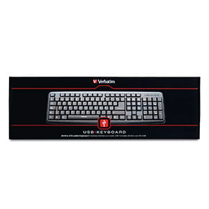 TECLADO ALAMBRICO VERBATIM NEGRO USB