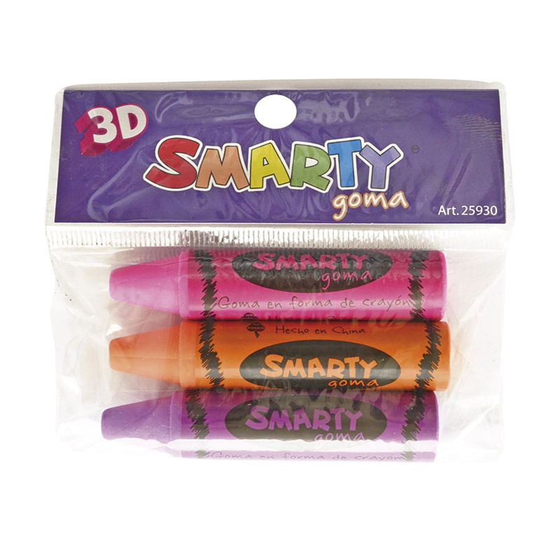GOMA BORRAR CRAYONES 3D BOL/3