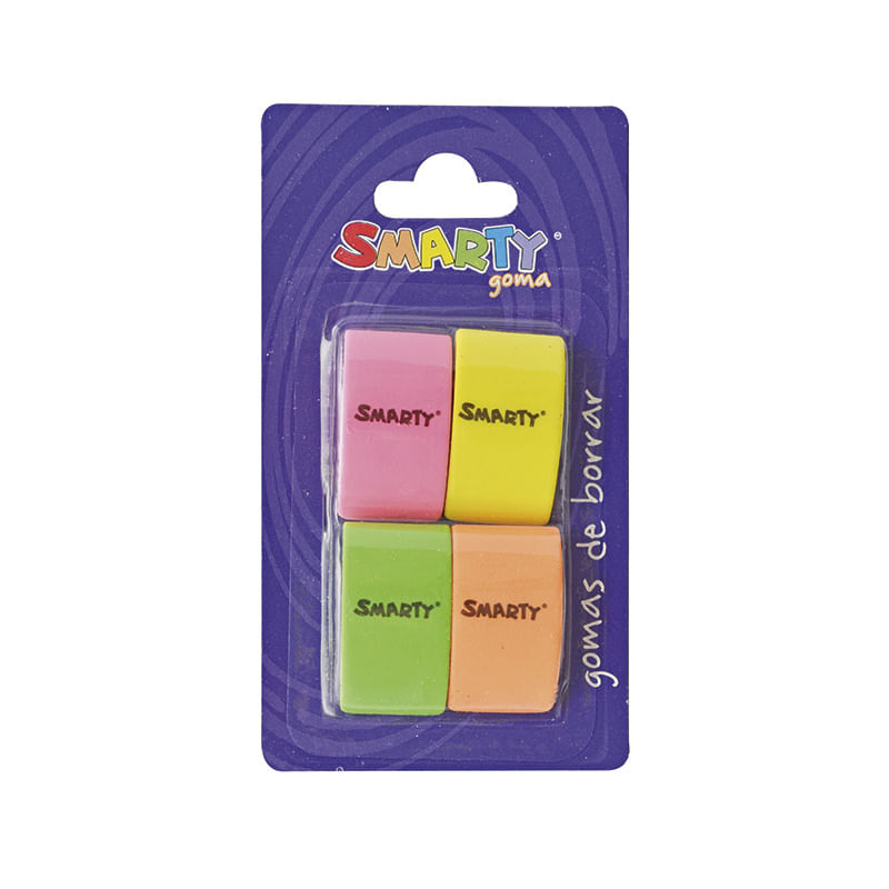 GOMA BORRAR COLORS MINI CON 4 BLT