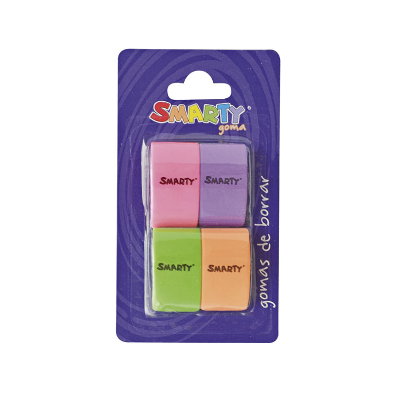GOMA BORRAR COLORS MINI CON 4 BLT