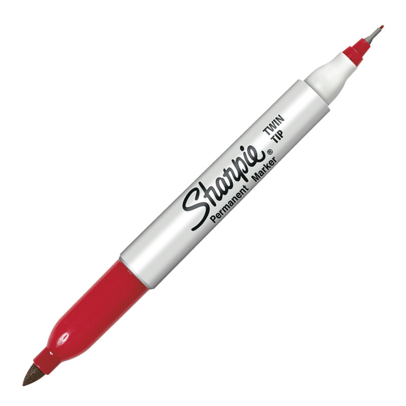 MARCADOR PERMANENTE DOBLE PUNTA ROJO SHARPIE