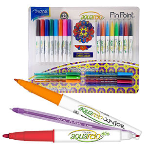 MARCADOR-BASE-AGUA-COLORES-C-23-PZAS-MANDALA-AQUARELO-DUO