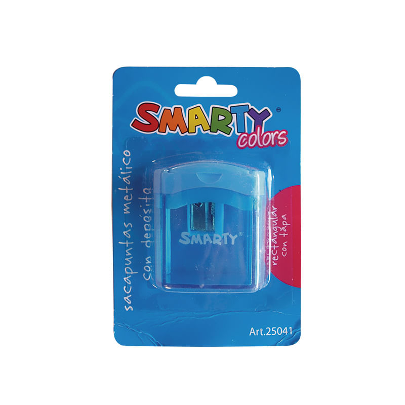 SACAPUNTAS METALICO CON DEPOSITO RECTANGULAR CON TAPA BLT