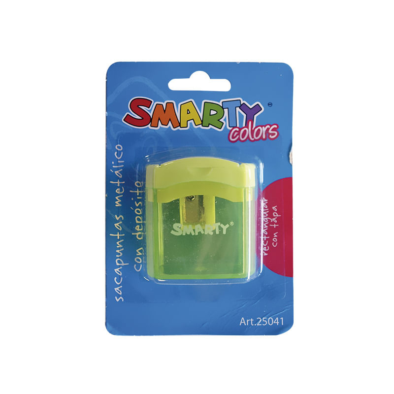 SACAPUNTAS METALICO CON DEPOSITO RECTANGULAR CON TAPA BLT