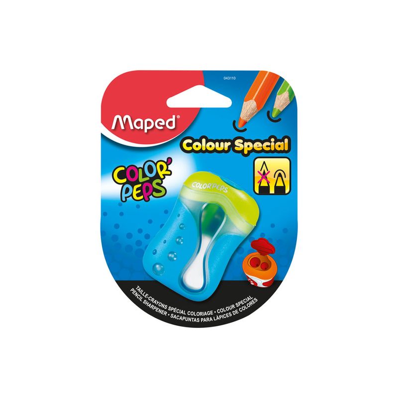 SACAPUNTAS CON DEPOSITO COLOR'PEPS 2 ORIFICIOS BLT