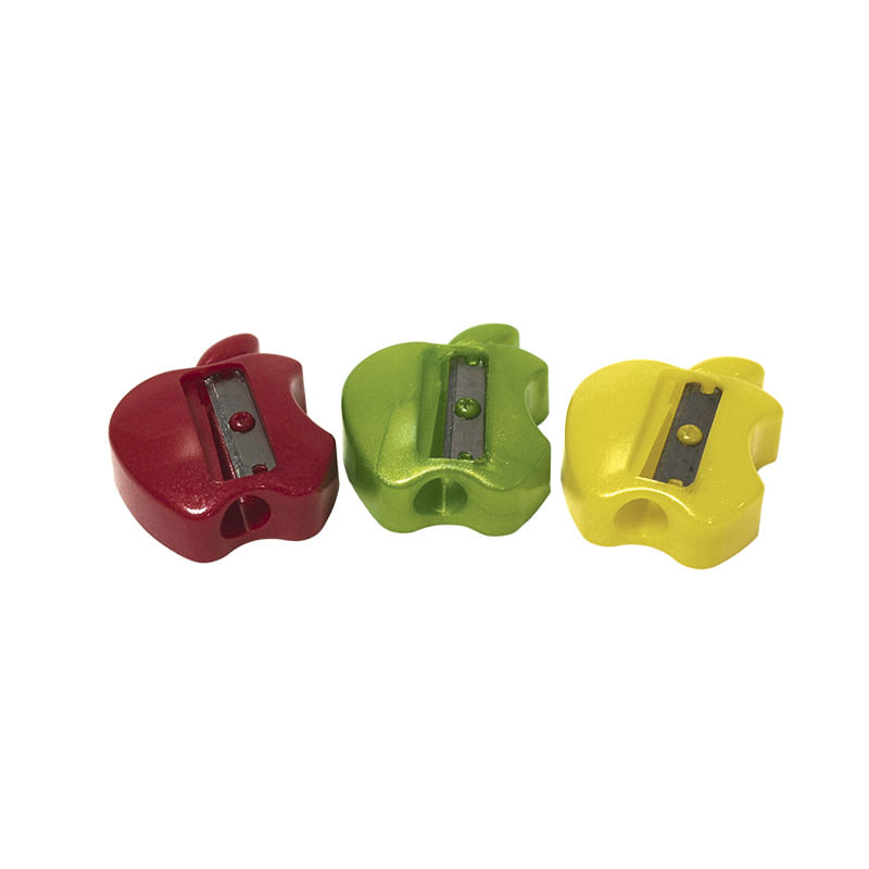 SACAPUNTAS PLASTICO MANZANA C/50