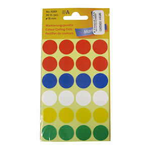 ETIQUETA FANTASIA CIRCULAR COLORES SURTIDOS