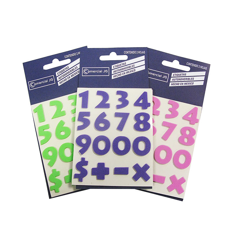 ETIQUETA DECO LINE FOAMI NUMEROS