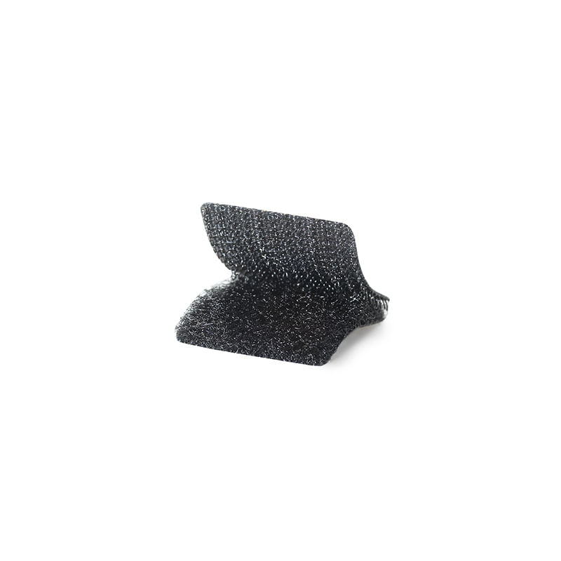 VELCRO CUADRO ADHESIVO 22X22CM NEGRO C/12 PZAS