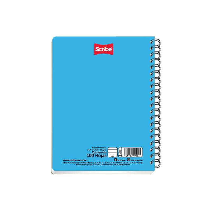 CUADERNO ESPIRAL FRANCES 100H BLANCO CLASICO