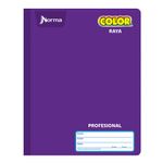 CUADERNO COSIDO PROFESIONAL 100H RAYAS NORMA COLOR