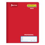 CUADERNO COSIDO PROFESIONAL 100H RAYAS NORMA COLOR