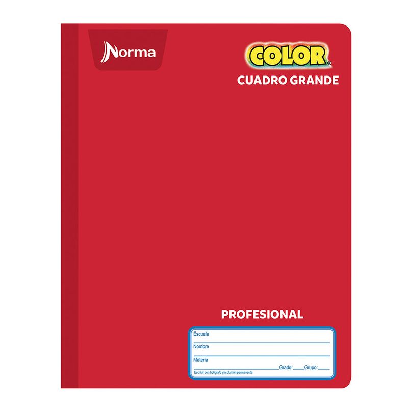 CUADERNO COSIDO PROFESIONAL 100H C-7 NORMA COLOR