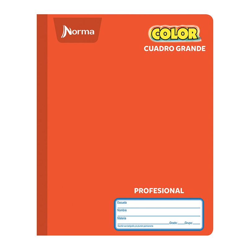 CUADERNO COSIDO PROFESIONAL 100H C-7 NORMA COLOR