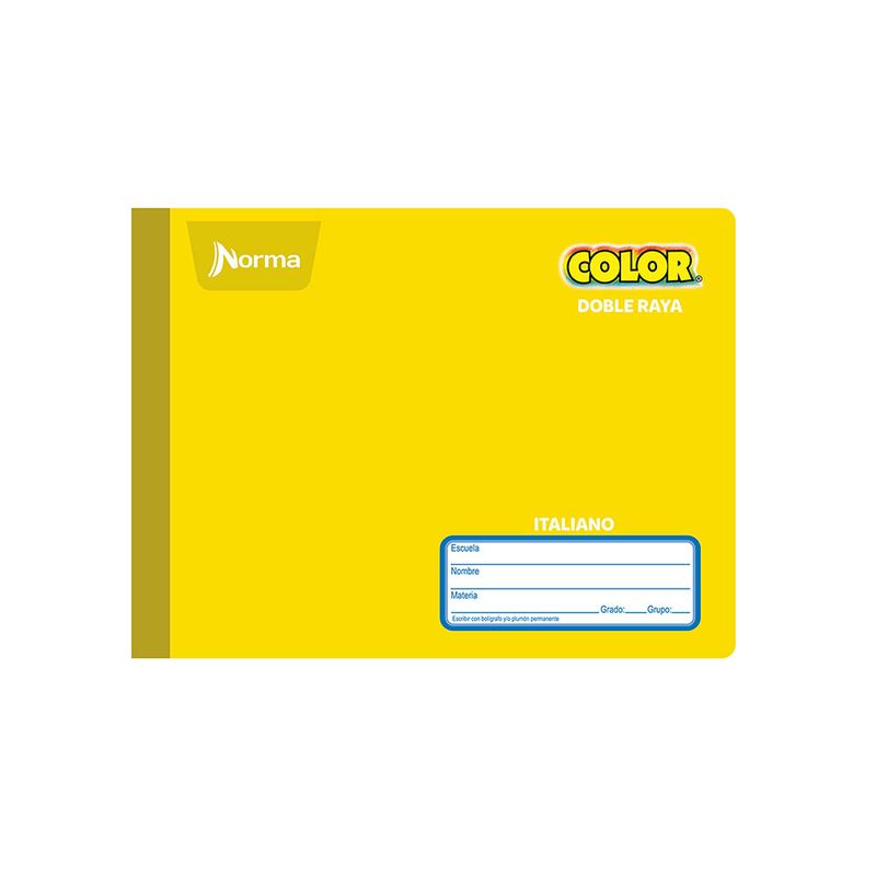 CUADERNO COSIDO ITAL 100H D/R NORMA COLOR