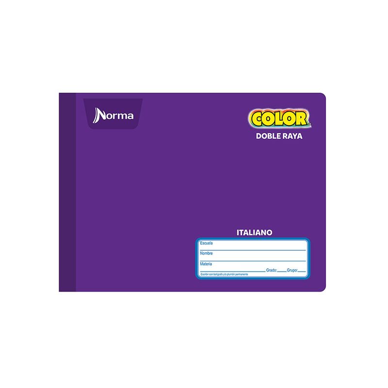 CUADERNO COSIDO ITAL 100H D/R NORMA COLOR