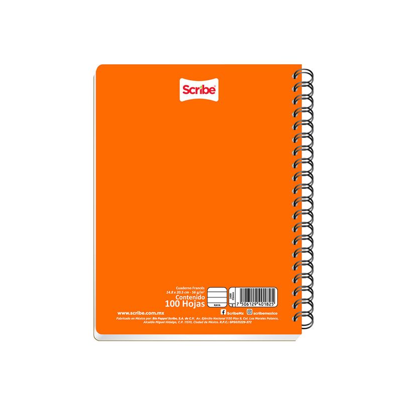 CUADERNO ESPIRAL FRANCES 100H C-7 CLASICO