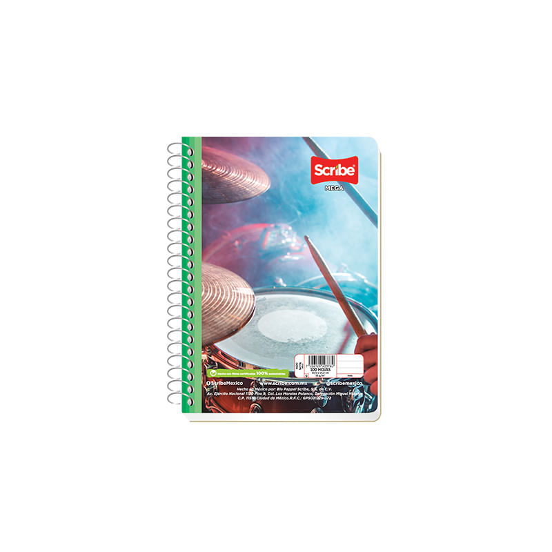 LIBRETA-ESPIRAL-POCKET-100H-RAYAS-MEGA