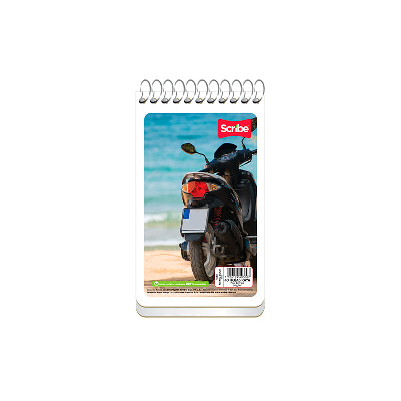 LIBRETA-ESPIRAL-BOLSILLO-40H-RAYAS-MEGA