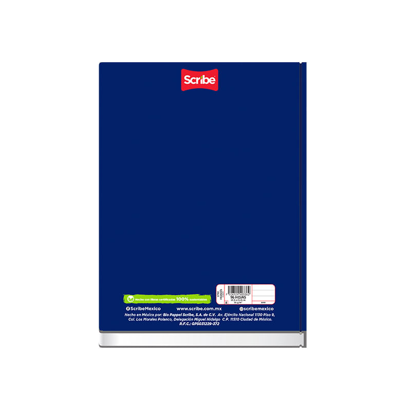 CUADERNO COSIDO FRANCES PD 96H RAYAS CLASICO (2M)