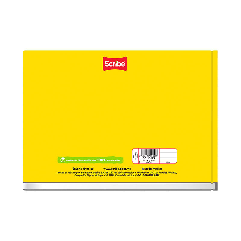 CUADERNO COSIDO ITAL PD 96H RAYAS CLASICO (2M)
