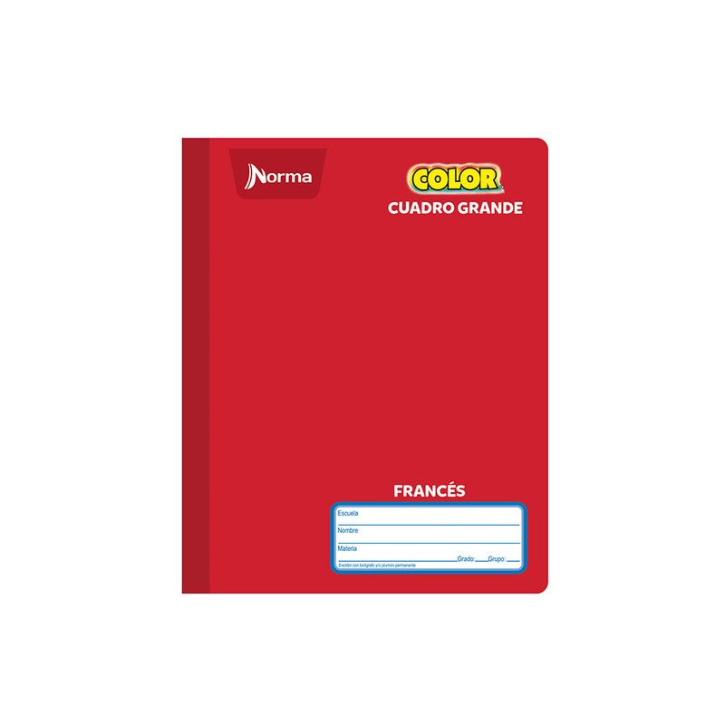 CUADERNO COSIDO FRANCES 100H C-7 NORMA COLOR