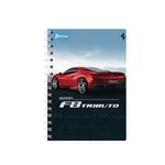 CUADERNO ESPIRAL FRANCES 100H RAYAS FERRARI