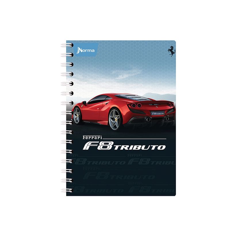 CUADERNO ESPIRAL FRANCES 100H RAYAS FERRARI